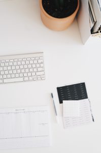 calendar on desk